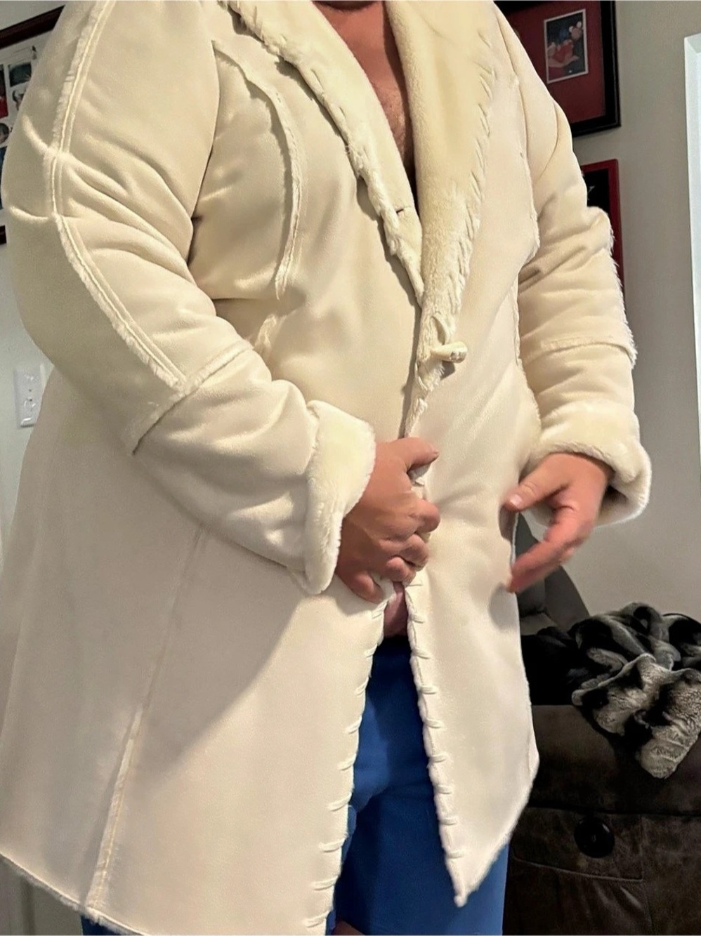 Coldwater Creek Hooded Teddy Jacket Cream Size 3X